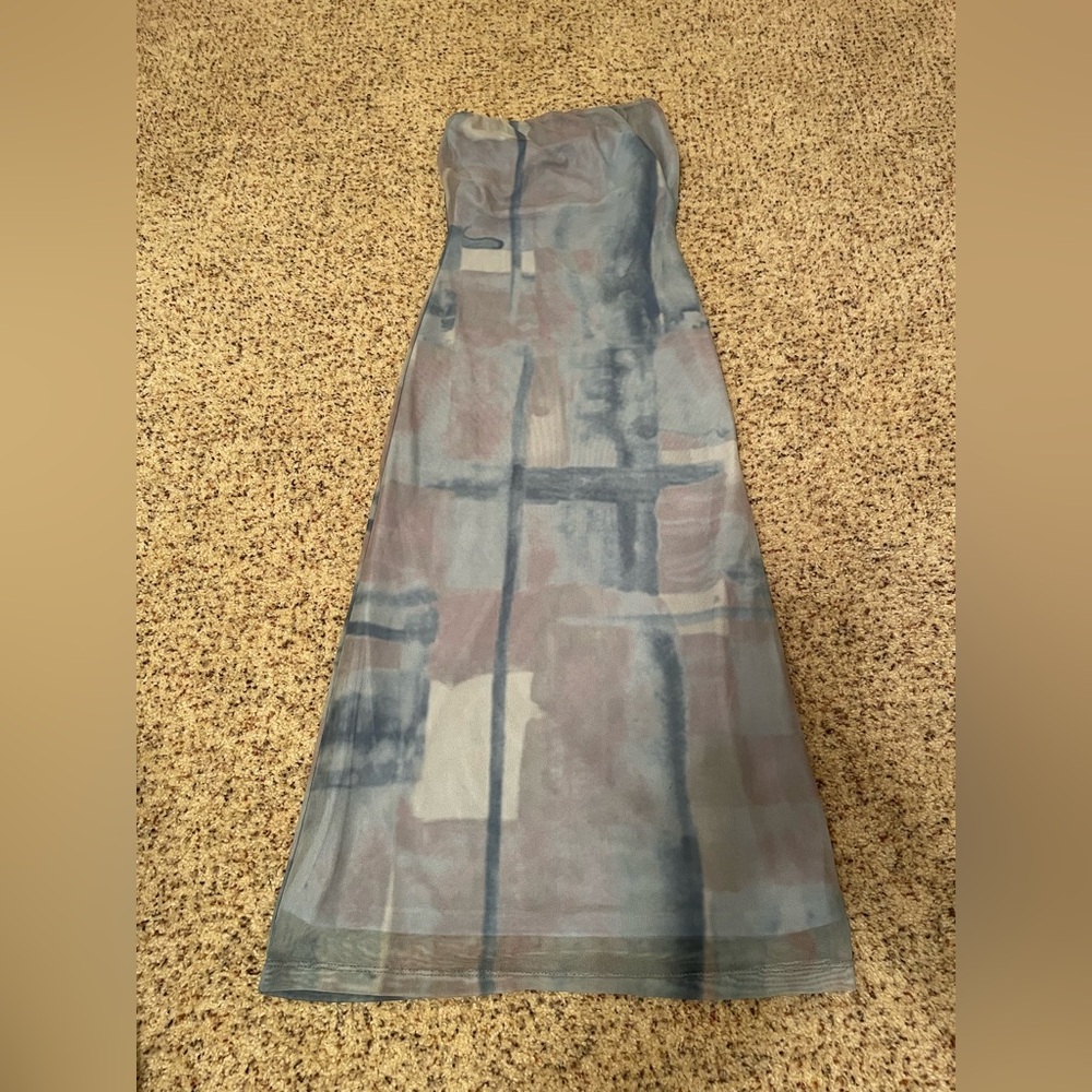 Motel Rocks Blue and Gray Dress